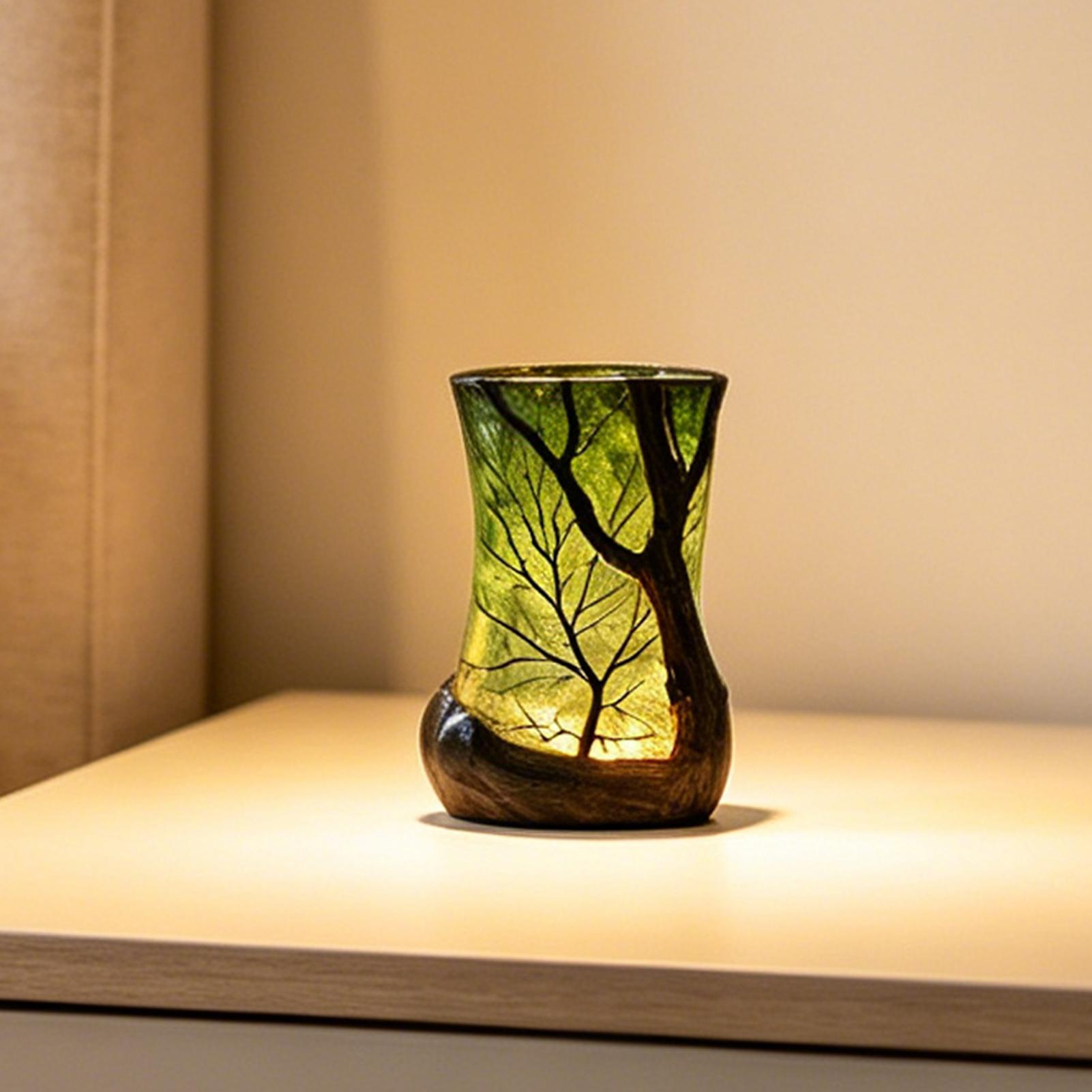Lighting Decor Home - ベッドサイドテーブルランプ フォレストナイトライト 装飾的な雰囲気照明 ホームオフィス 寝室 書斎
