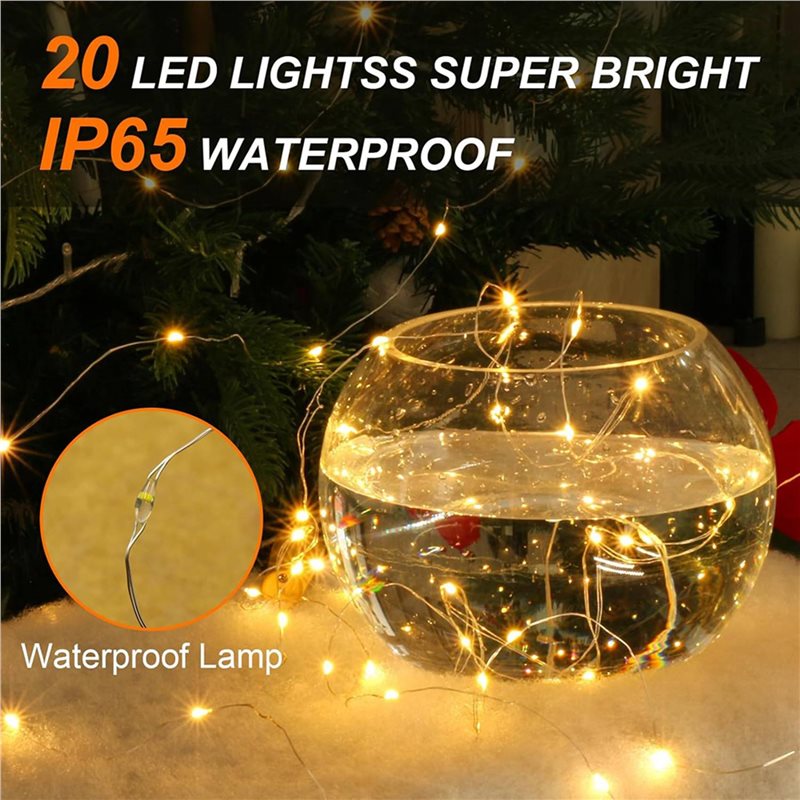 Decor Lighting Cork - DT39 20個入りワインボトルコルクライト、20個のLEDフェアリーストリングライト、DIYパーティー、結婚式、クリスマス、バーの装飾に