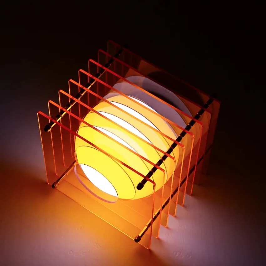 Led Moon Lamp - DIY ムーンランプ アクリル千層ランプ デスクトップ装飾 吊り下げ式雰囲気ライト ルームデコレーション