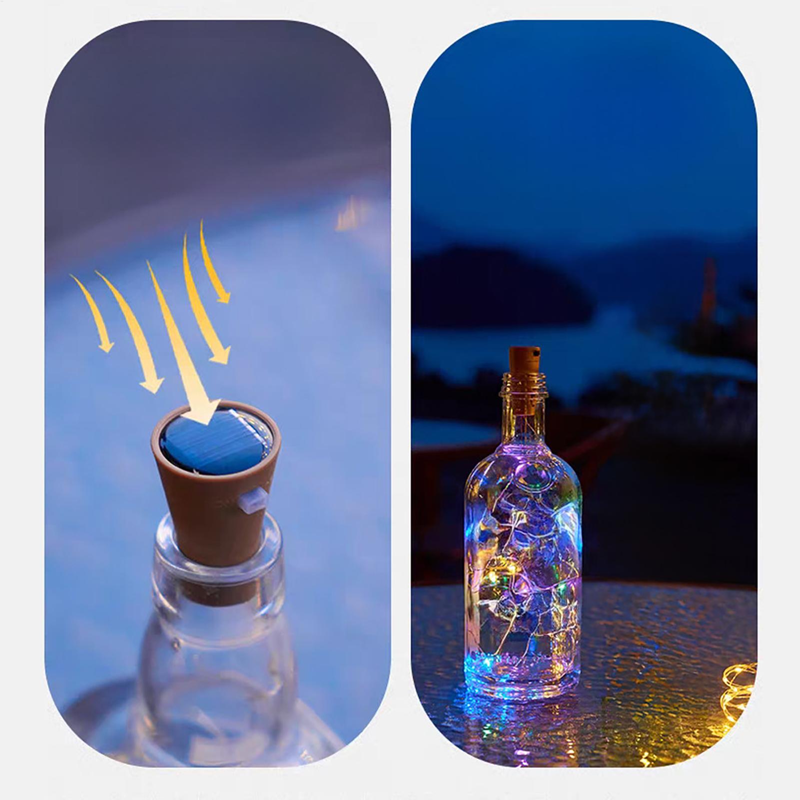 Decor Lighting Cork - ソーラーワインボトルライト 6個 LED防水装飾ボトルライト コルク付き ダイニングテーブル ガーデンパス