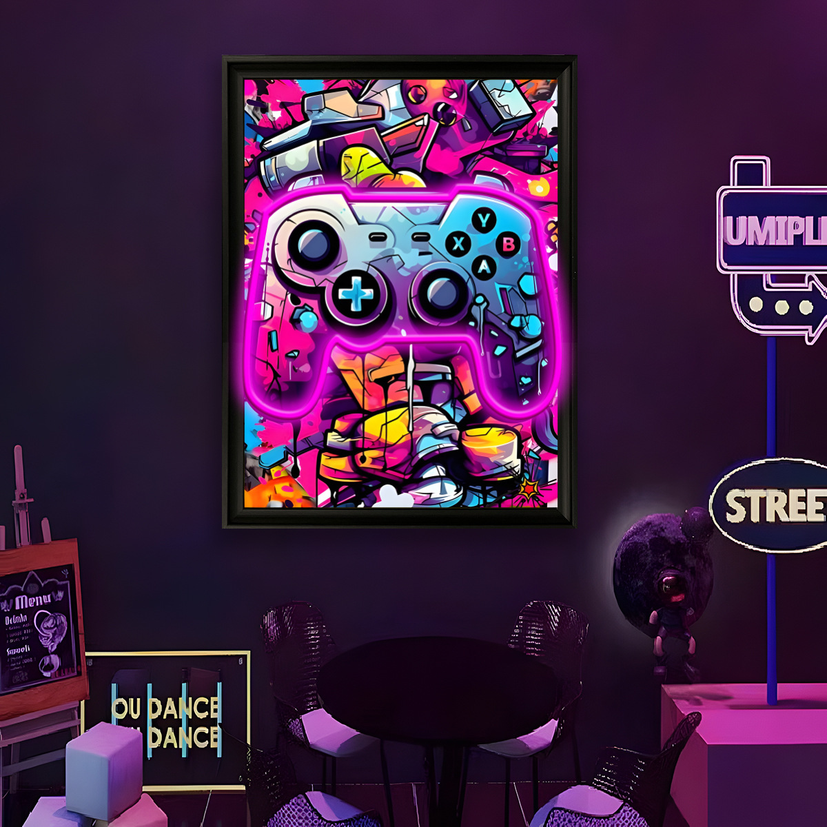 USB電源LEDネオンライト面白い壁画アートポスターホームミ - Lighting Decor Home のレビューと価格