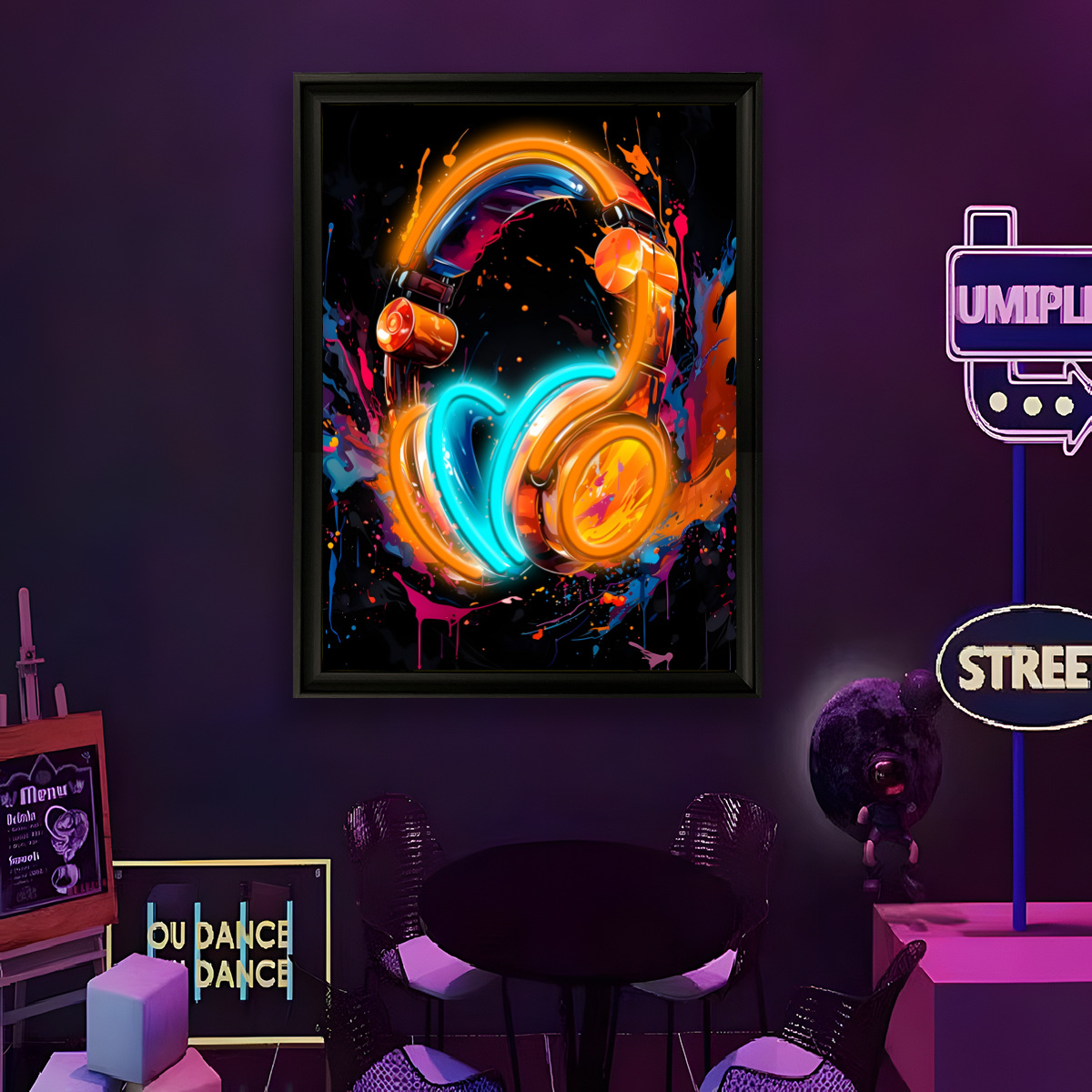 USB電源LEDネオンライト面白い壁画アートポスターホームミ - Lighting Decor Home のレビューと価格
