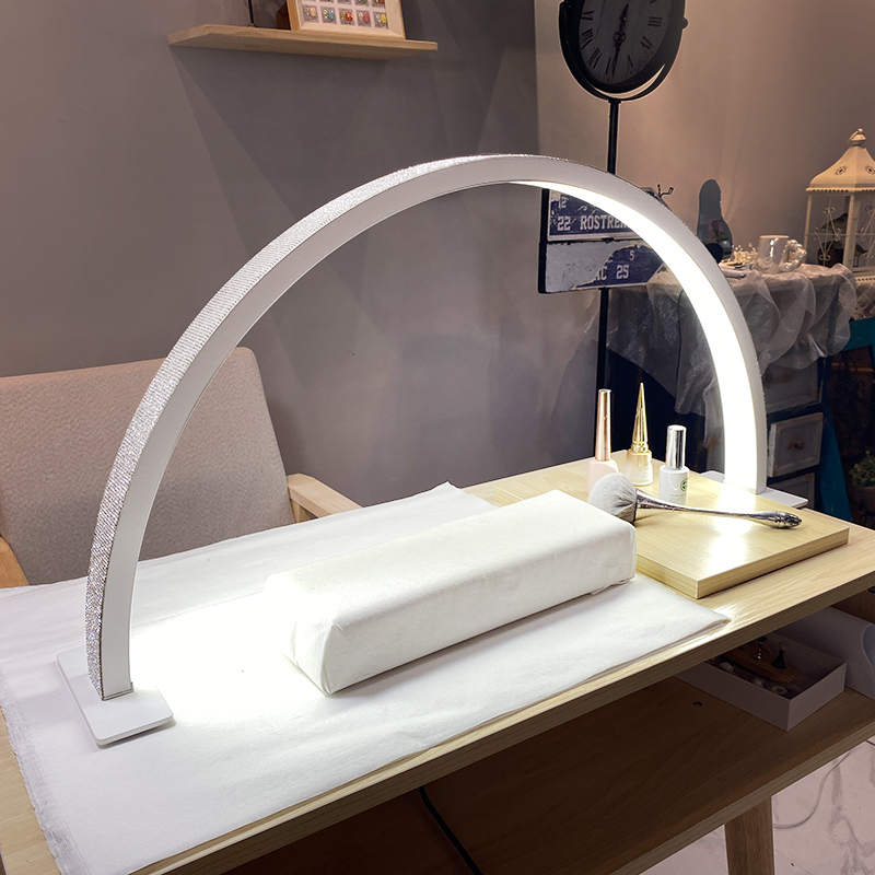 ハーフムーンネイルフィルライトLEDデスクトップアーチリング - Led Moon Lamp のレビューと価格