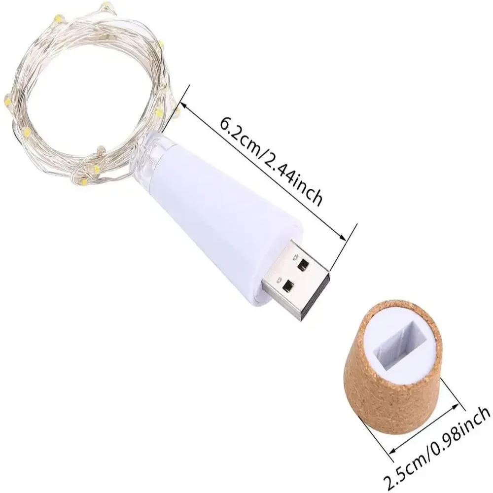 20 LED コルクボトルフェアリーライト USB 充電式ク - Decor Lighting Cork のレビューと価格
