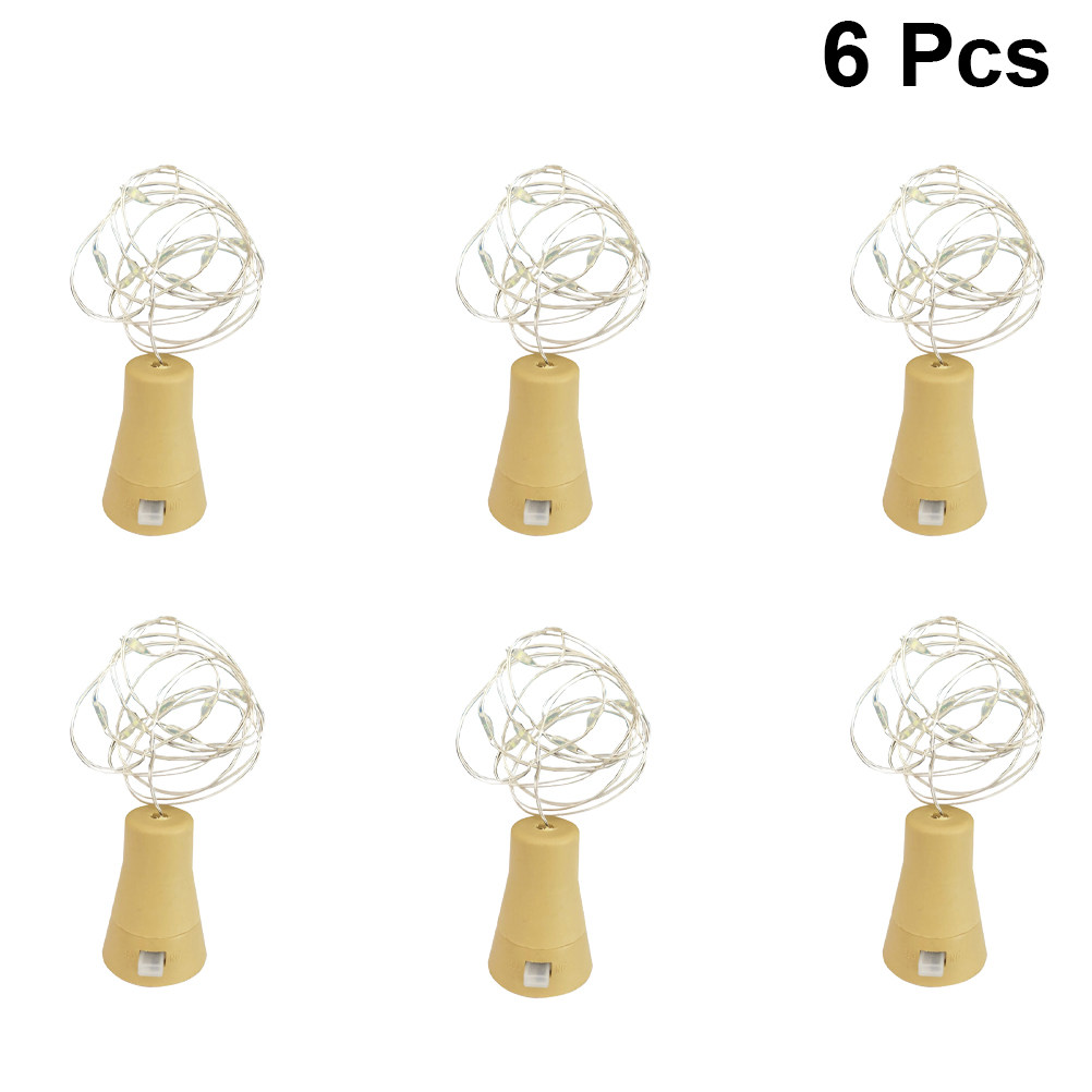 6個入り コルク製ストリングライト。クリエイティブな赤ワイン - Decor Lighting Cork のレビューと価格