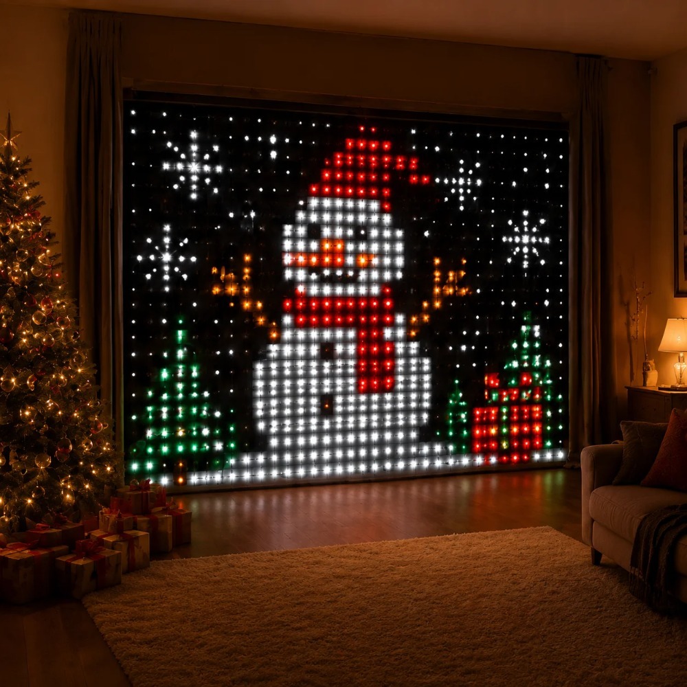LEDピクセルカーテンライト Bluetoothアプリ制御  - Lighting Decor Home のレビューと価格