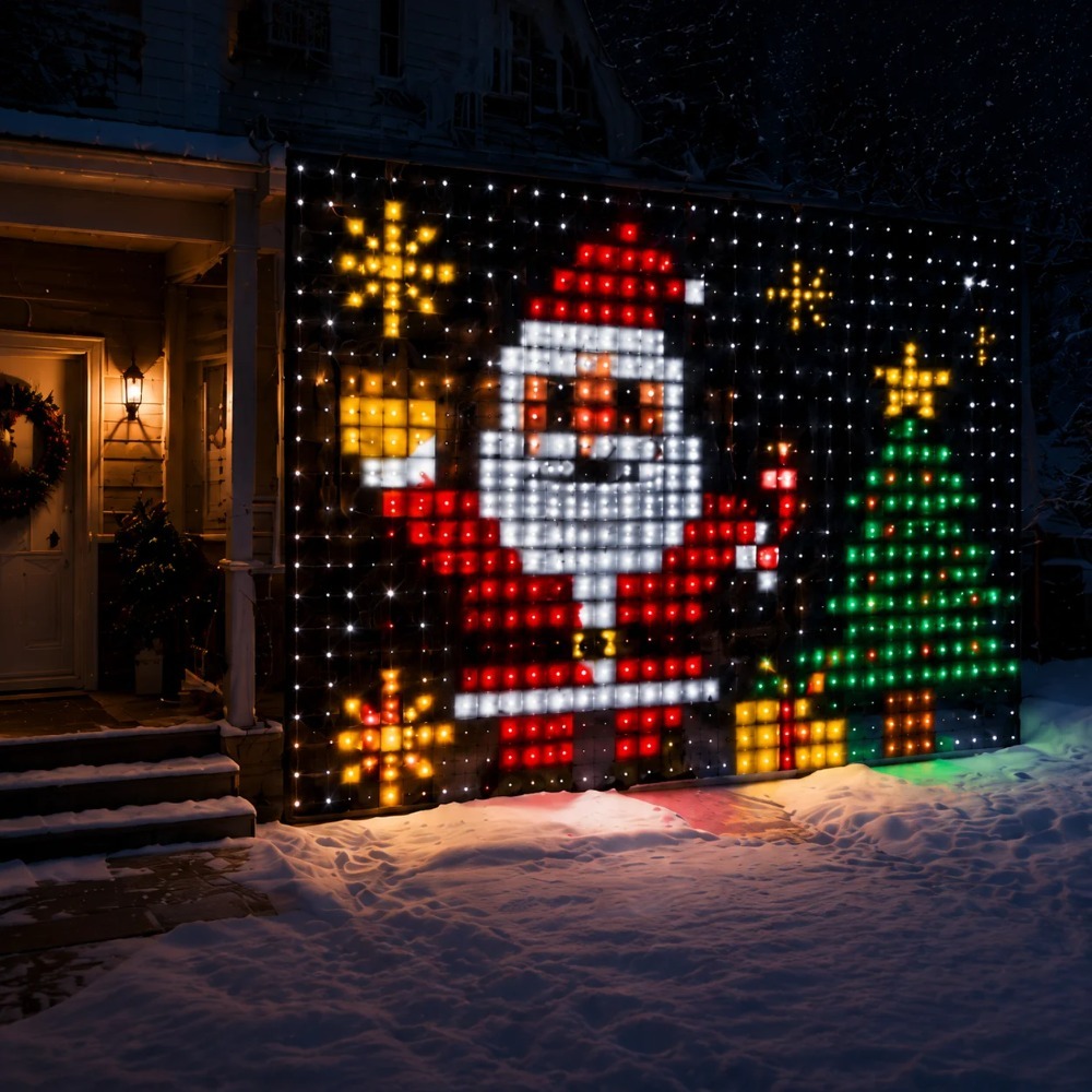 LEDピクセルカーテンライト Bluetoothアプリ制御  - Lighting Decor Home のレビューと価格