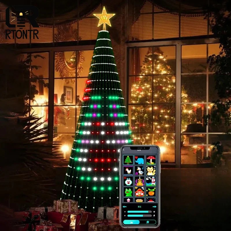 クリスマススターツリーライトRGB LED、Bluetoot - Lighting Decor Home のレビューと価格
