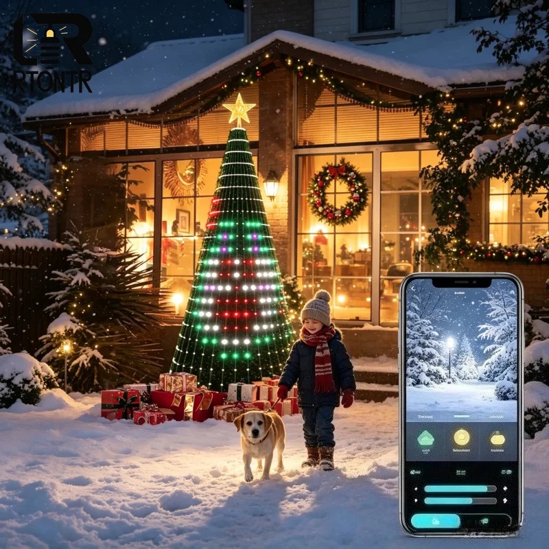 クリスマススターツリーライトRGB LED、Bluetoot - Lighting Decor Home のレビューと価格