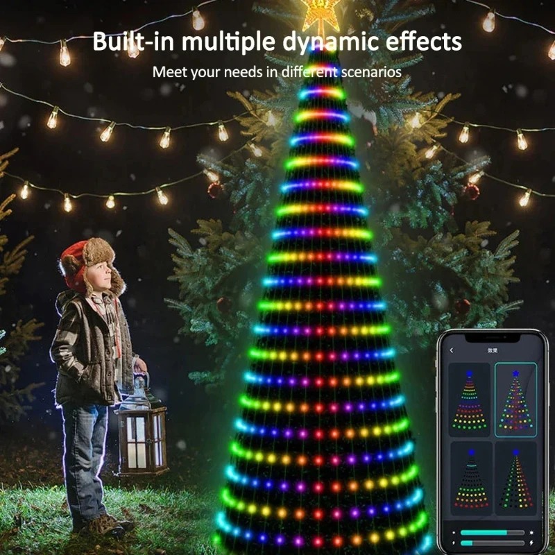 クリスマススターツリーライトRGB LED、Bluetoot - Lighting Decor Home のレビューと価格