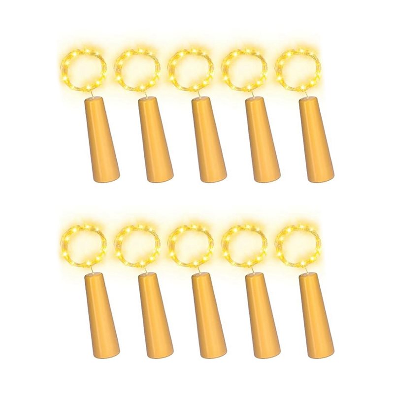 DT39 20個入りワインボトルコルクライト、20個のLED - Decor Lighting Cork のレビューと価格