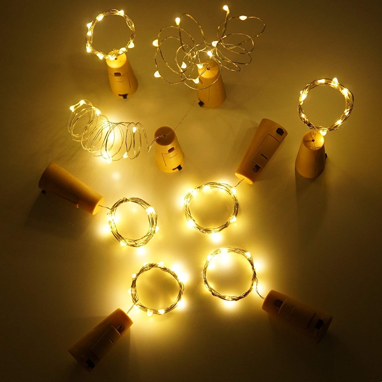 温白色バーLEDワインボトルコルクストリングライトクリスマス - Decor Lighting Cork のレビューと価格