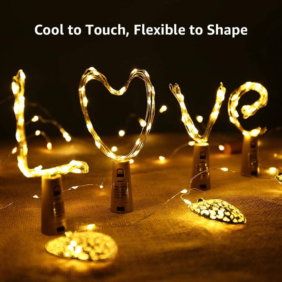 温白色バーLEDワインボトルコルクストリングライトクリスマス - Decor Lighting Cork のレビューと価格