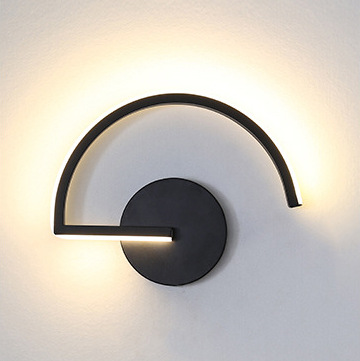 モダンな北欧LEDウォールランプ、ミニマリストブラック幾何学 - Lighting Decor Home のレビューと価格