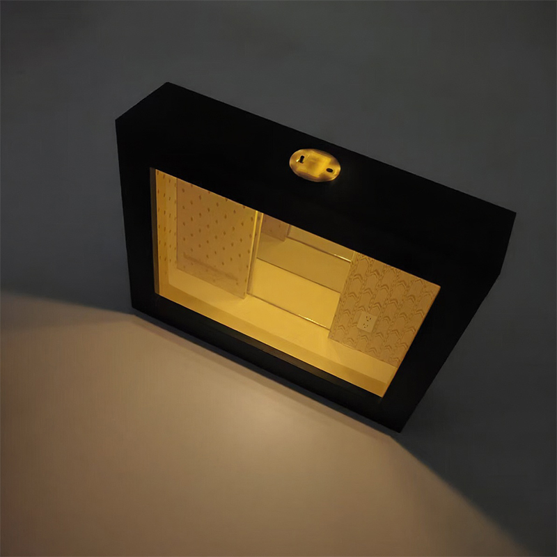 リアルルームアビスインフィニティミラーフォトフレーム、LED - Lighting Room Decor Photo のレビューと価格