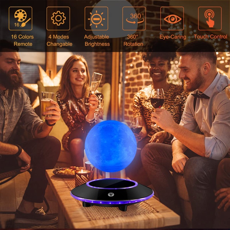 浮遊月ランプ、空中浮遊月ランプ、自由に回転するLEDライト、 - Led Moon Lamp のレビューと価格
