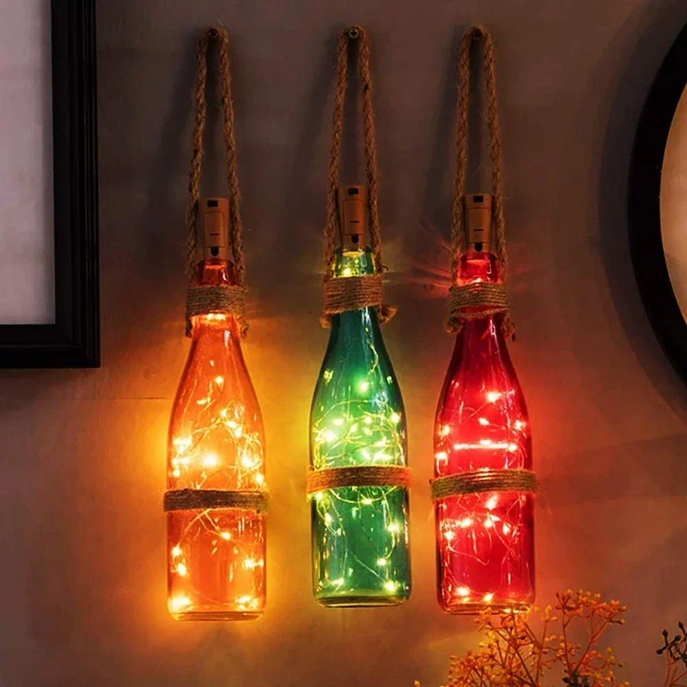 コルク付きのミニLEDワインボトルライト,手作り,結婚披露宴 - Decor Lighting Cork のレビューと価格