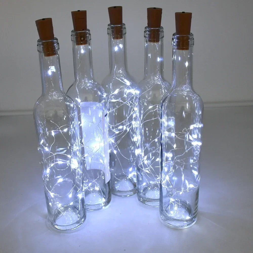 コルク付きのミニLEDワインボトルライト,手作り,結婚披露宴 - Decor Lighting Cork のレビューと価格