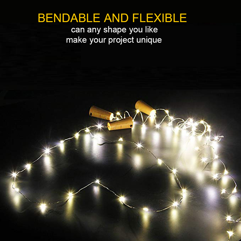 LEDワインボトルライト,1/3/5/10/20ピース,コル - Decor Lighting Cork のレビューと価格