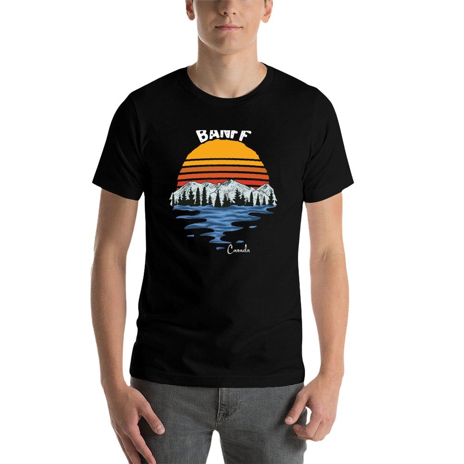 バンフ アルバータ州 カナダ 国立公園 Tシャツ 速乾性 軽 - Alberta Lighting & Decor Reviews のレビューと価格