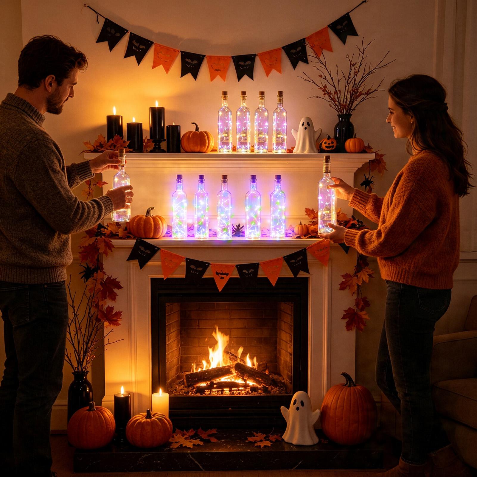 ソーラーワインボトルライト 6個 LED防水装飾ボトルライト - Decor Lighting Cork のレビューと価格