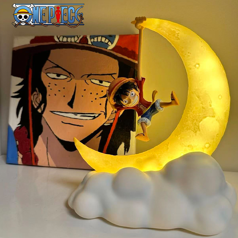 アニメワンピース ルフィ ナイトライト デスクトップ装飾 磁 - Led Moon Lamp のレビューと価格