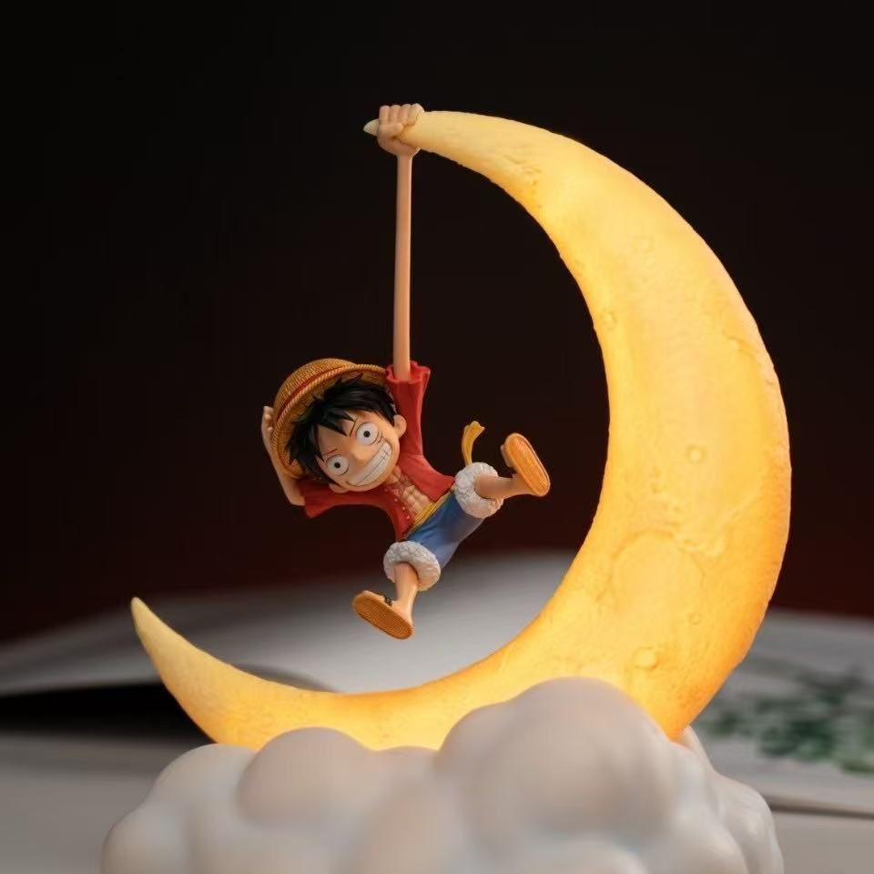 アニメワンピース ルフィ ナイトライト デスクトップ装飾 磁 - Led Moon Lamp のレビューと価格