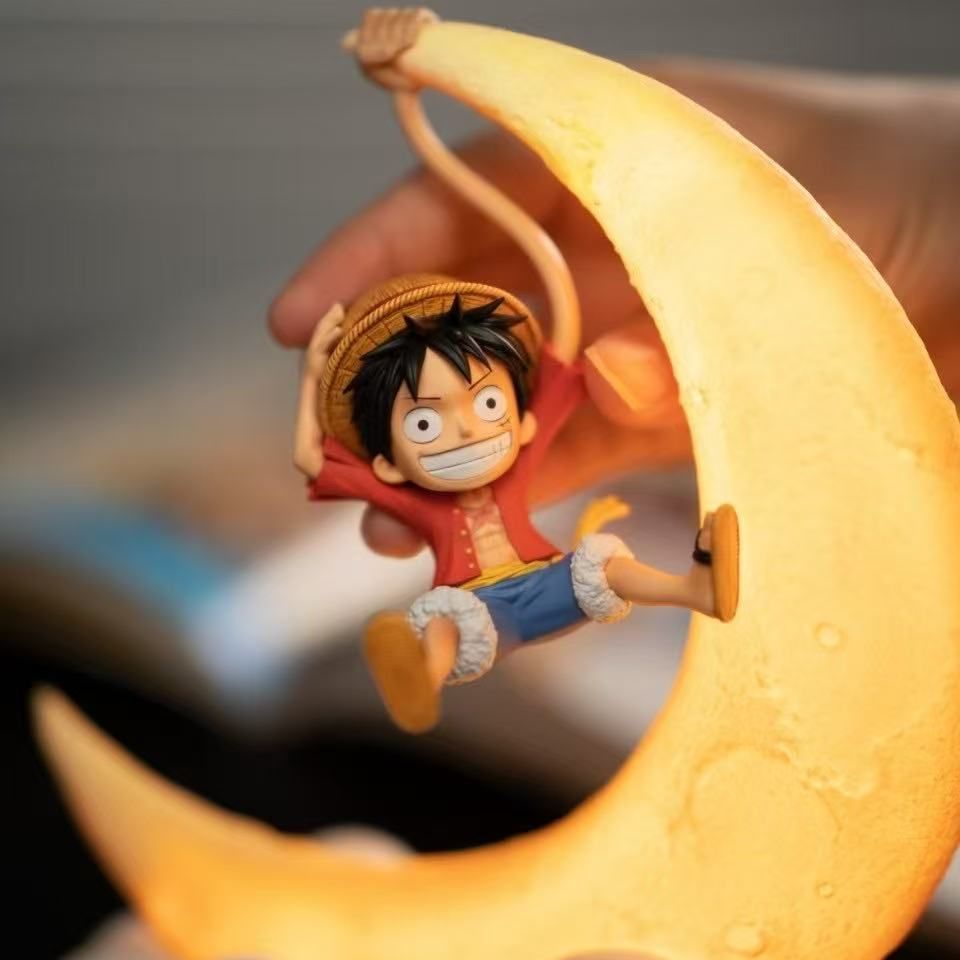 アニメワンピース ルフィ ナイトライト デスクトップ装飾 磁 - Led Moon Lamp のレビューと価格